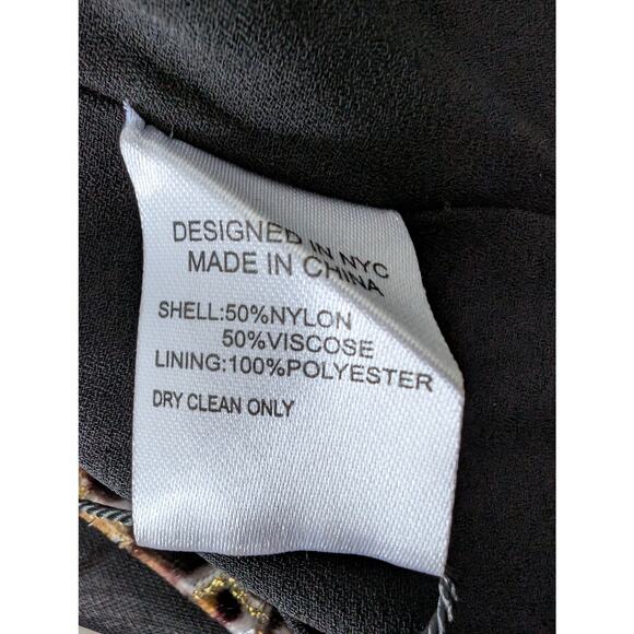 Yumi Kim Black and Pink Floral Asymmetric Mini Dress - Picture 7 of 9